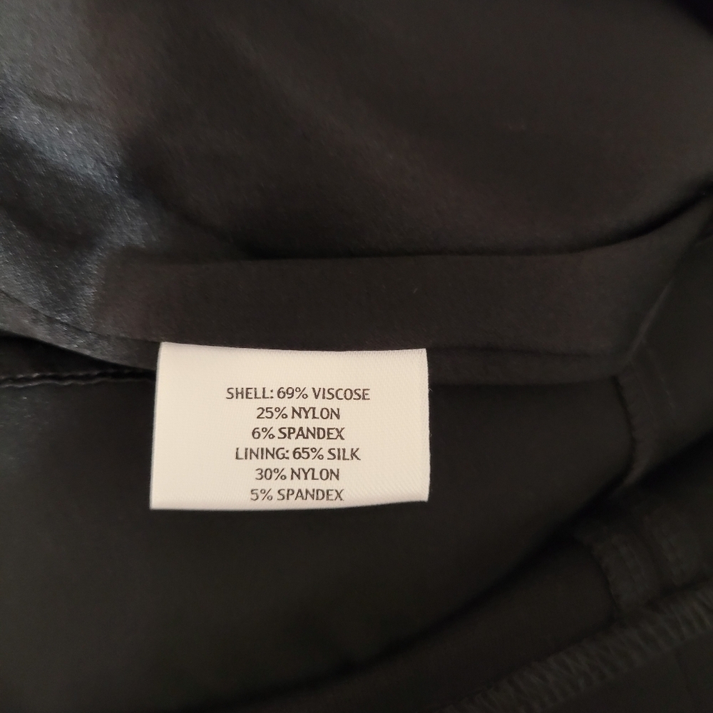 Eileen Fisher Black Ponte V-neck Sleeveless Sheath Dress Size XS Minimalist - Picture 5 of 6